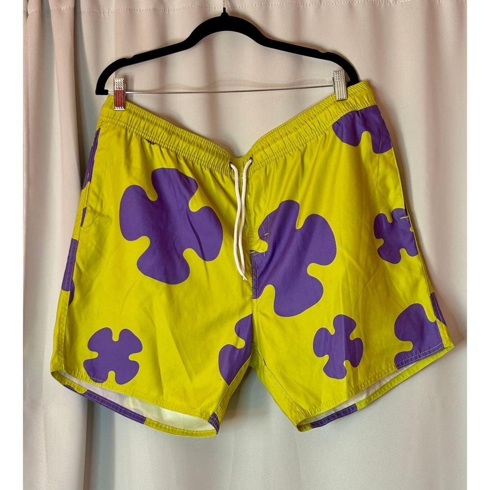 Hot Topic SpongeBob SquarePants Patrick Swim Trunks Mens XL Green Purple Costume